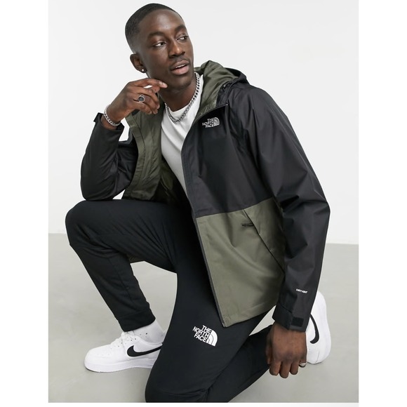 The North Face Other - The North Face DryVent Millerton Black Green Full-Zip Lined Rain Jacket Men's XL